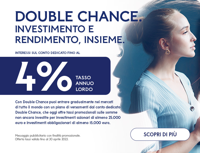 Investi con Mediolanum e Double Chance al 4%