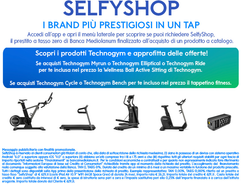 Scopri i prodotti Technogym su SelfyShop